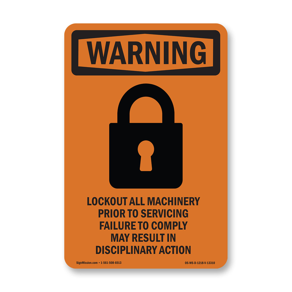 Lockout All Machinery Prior To Servicing