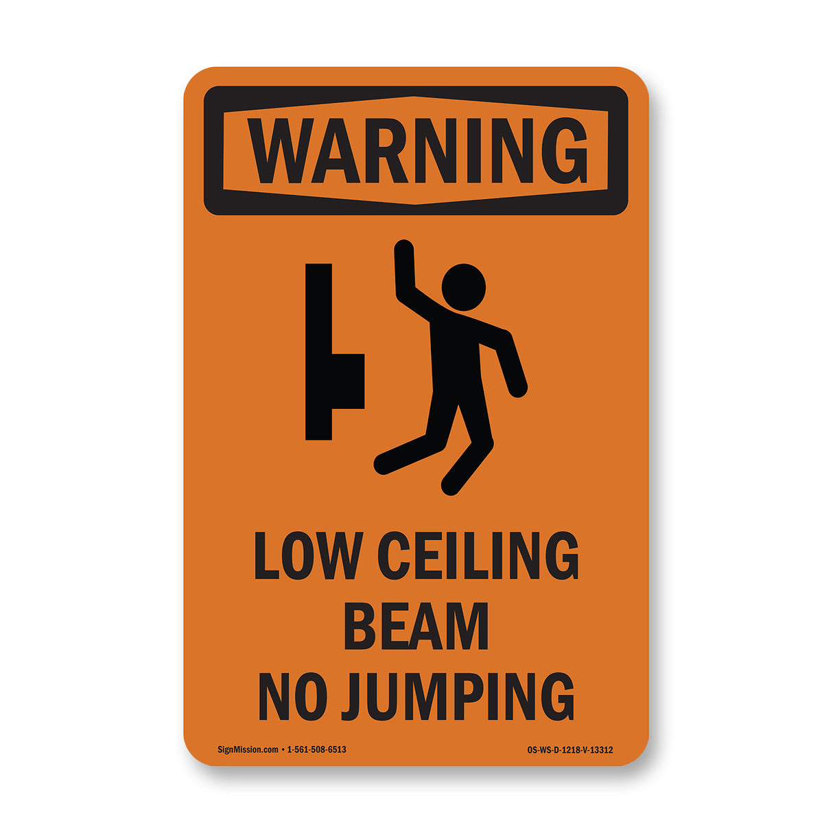 Low Ceiling Beam No Jumping With Symbol
