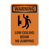 Low Ceiling Beam No Jumping With Symbol