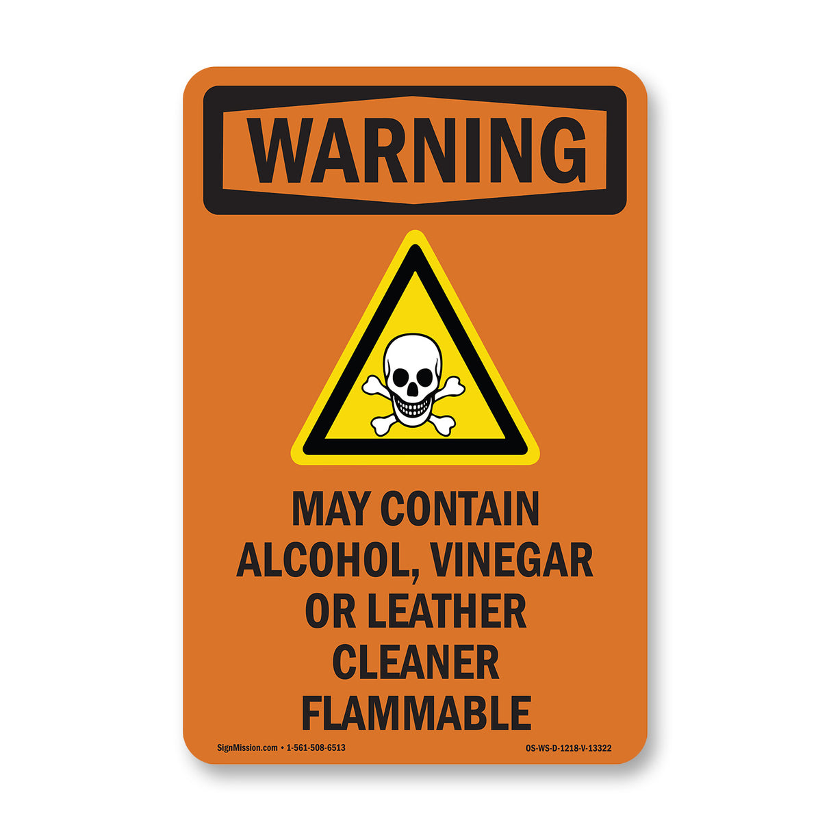 May Contain Alcohol, Vinegar With Symbol