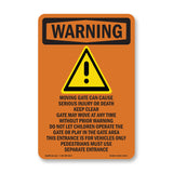 Moving Gate Can Cause Serious Injury