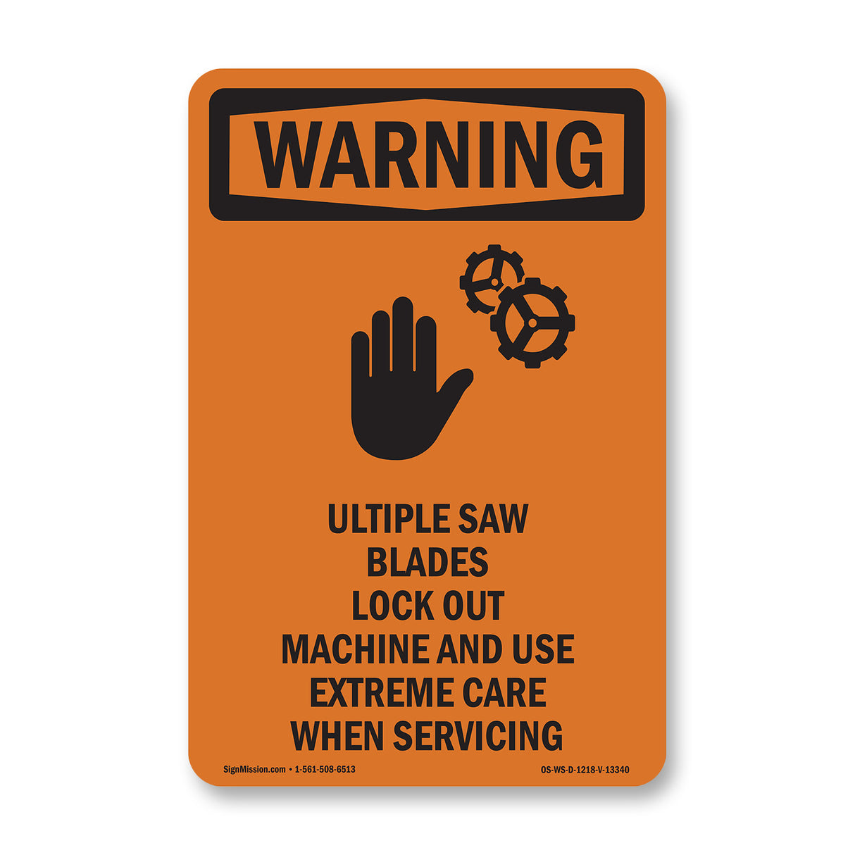 Multiple Saw Blades Lock Out With Symbol