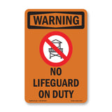 No Lifeguard On Duty Spanish