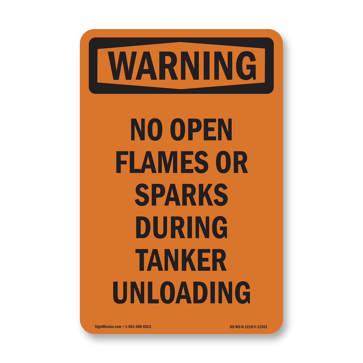 No Open Flames Or Sparks During Tanker Unloading