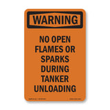 No Open Flames Or Sparks During Tanker Unloading
