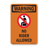 No Riders Allowed With Symbol