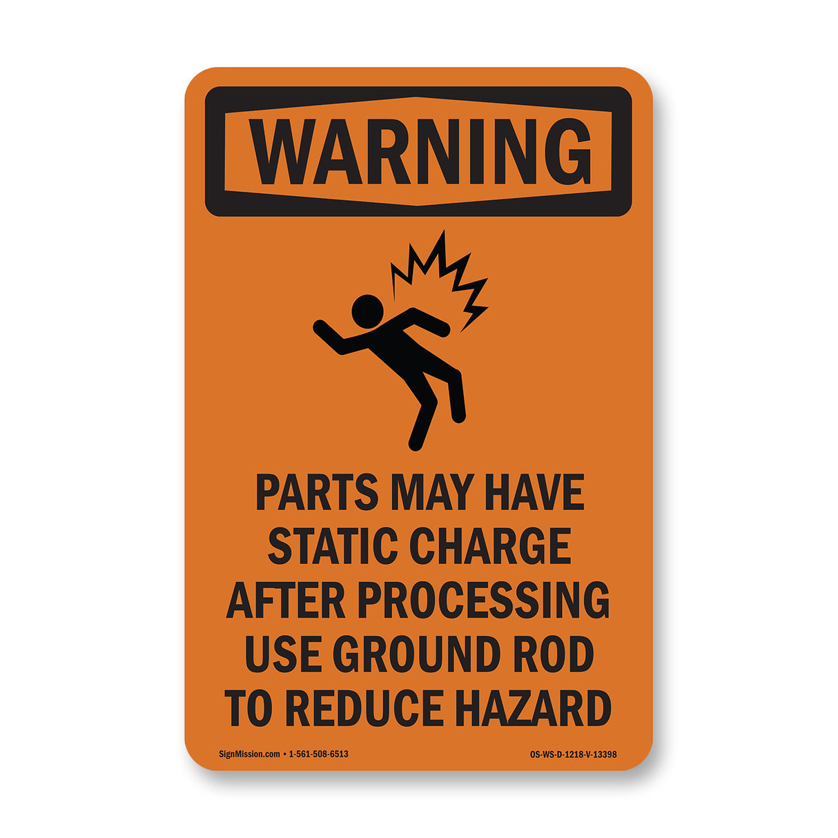 Parts May Have Static Charge With Symbol