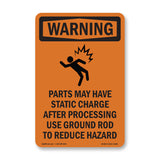 Parts May Have Static Charge With Symbol