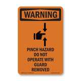 Pinch Hazard Do Not Operate With Symbol