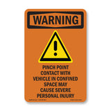 Pinch Point Contact With Vehicle With Symbol