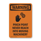 Pinch Point Never Reach Into With Symbol