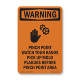 Pinch Point Watch Your Hands With Symbol