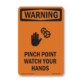 Pinch Point Watch Your Hands With Symbol