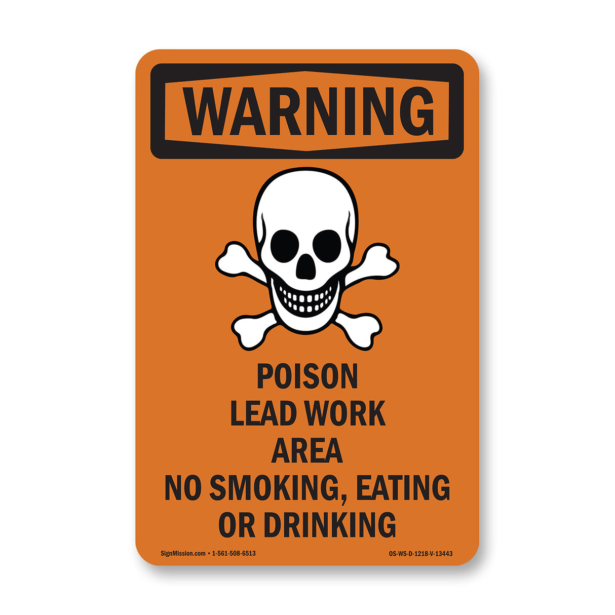 Poison Lead Work Area No Smoking Eating