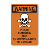 Poison Lead Work Area No Smoking Eating