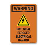 Potential Exposed Electrical Hazard With Symbol