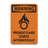 Preheat Flame Starts Automatically With Symbol