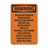 Pressure Washer Procedures Inspect Equipment