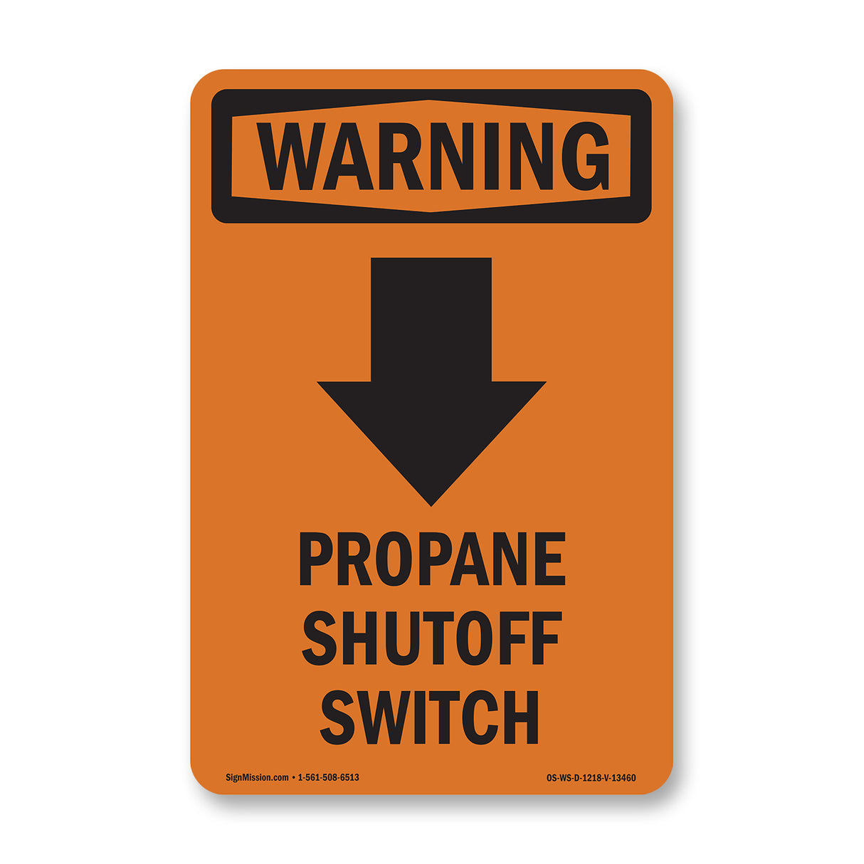 Propane Shutoff Switch [Down Arrow] With Symbol