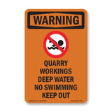 Quarry Workings Deep Water No With Symbol