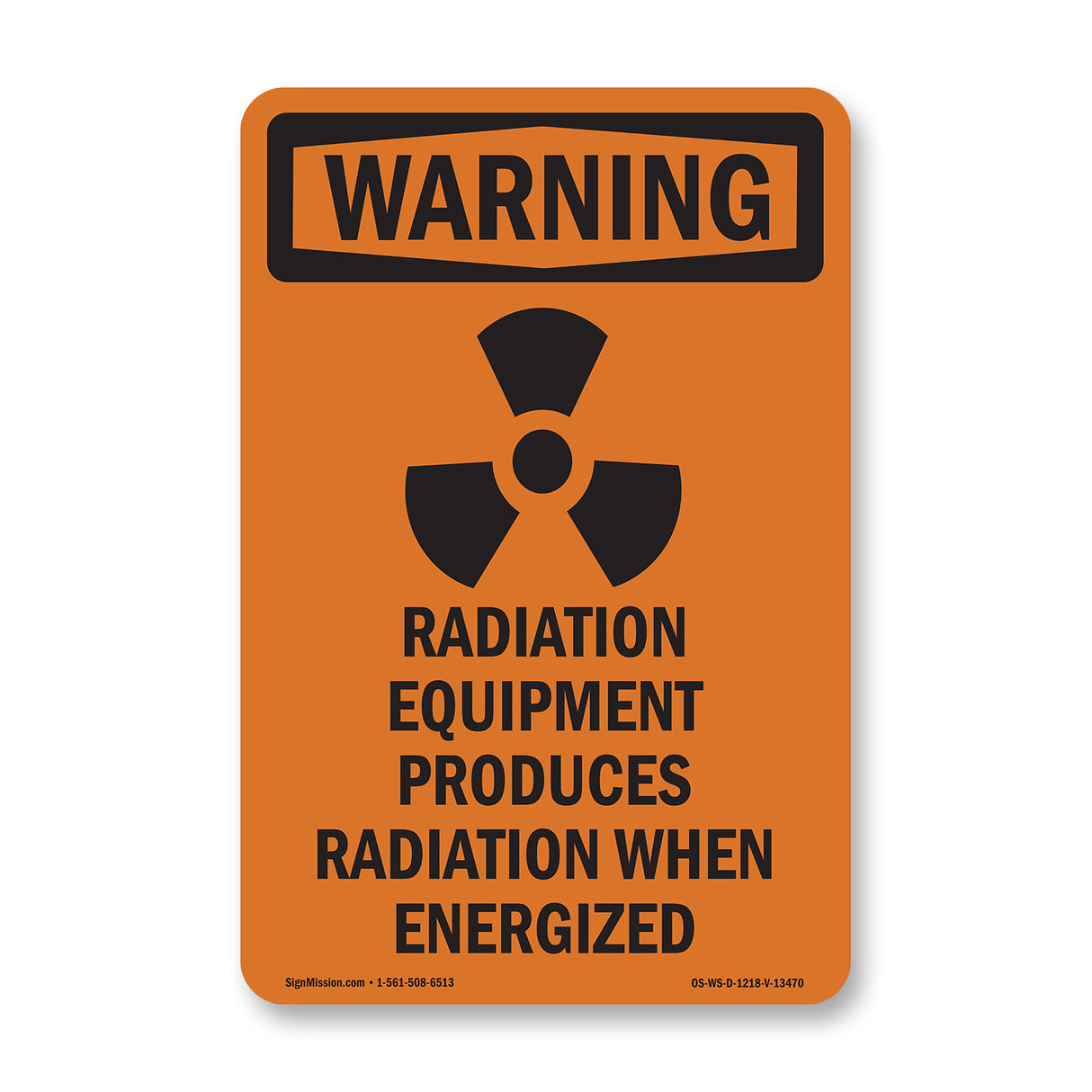 Radiation Equipment Produces With Symbol