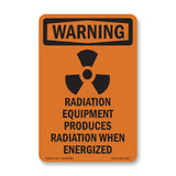 Radiation Equipment Produces With Symbol