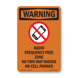 Radio Frequency Free Zone With Symbol