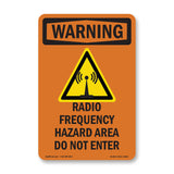 Radio Frequency Hazard Area With Symbol