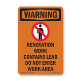 Renovation Work Contains Lead Do Not Enter