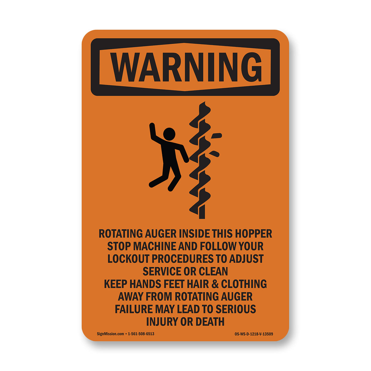 Rotating Auger Inside This Hopper With Symbol