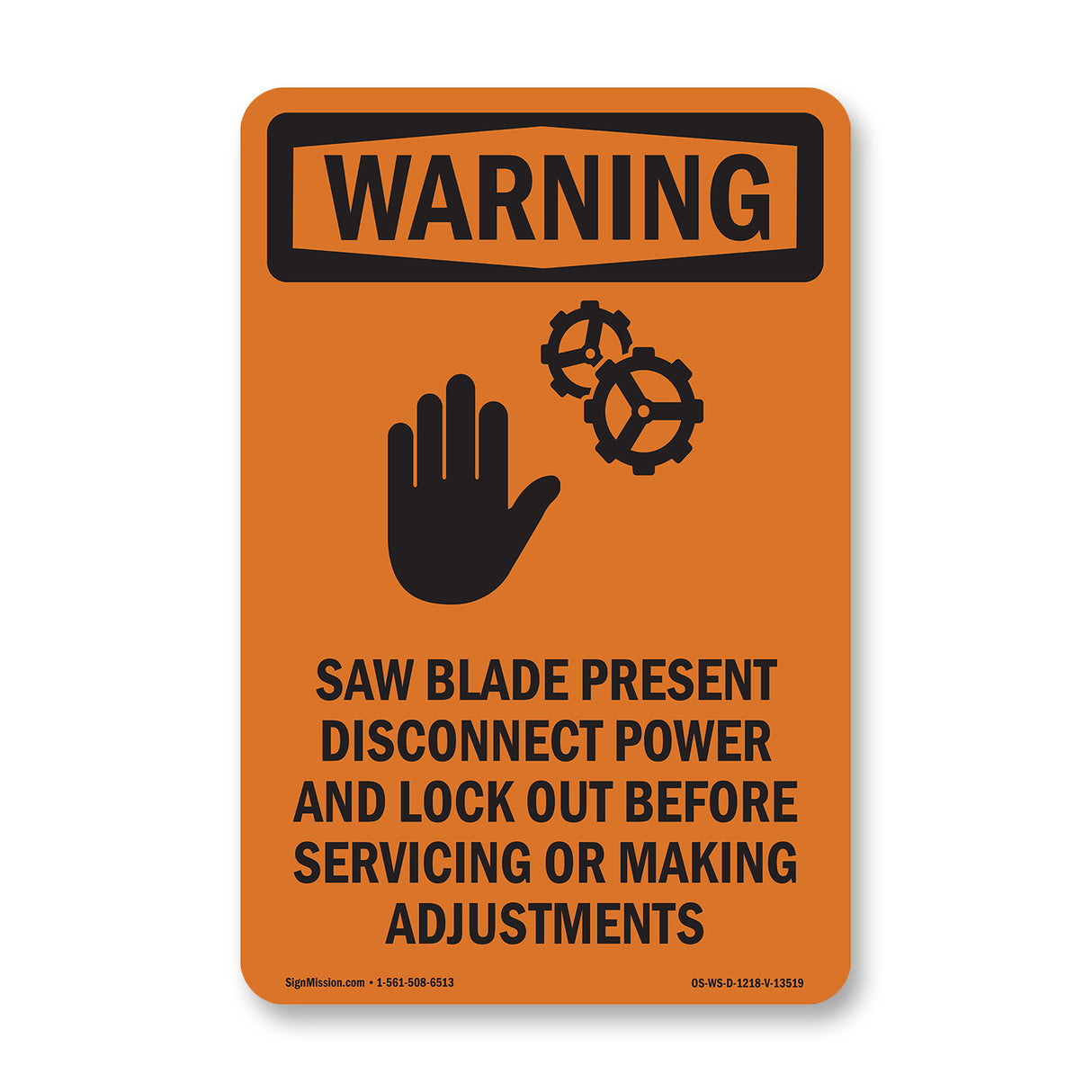 Saw Blade Present Disconnect With Symbol