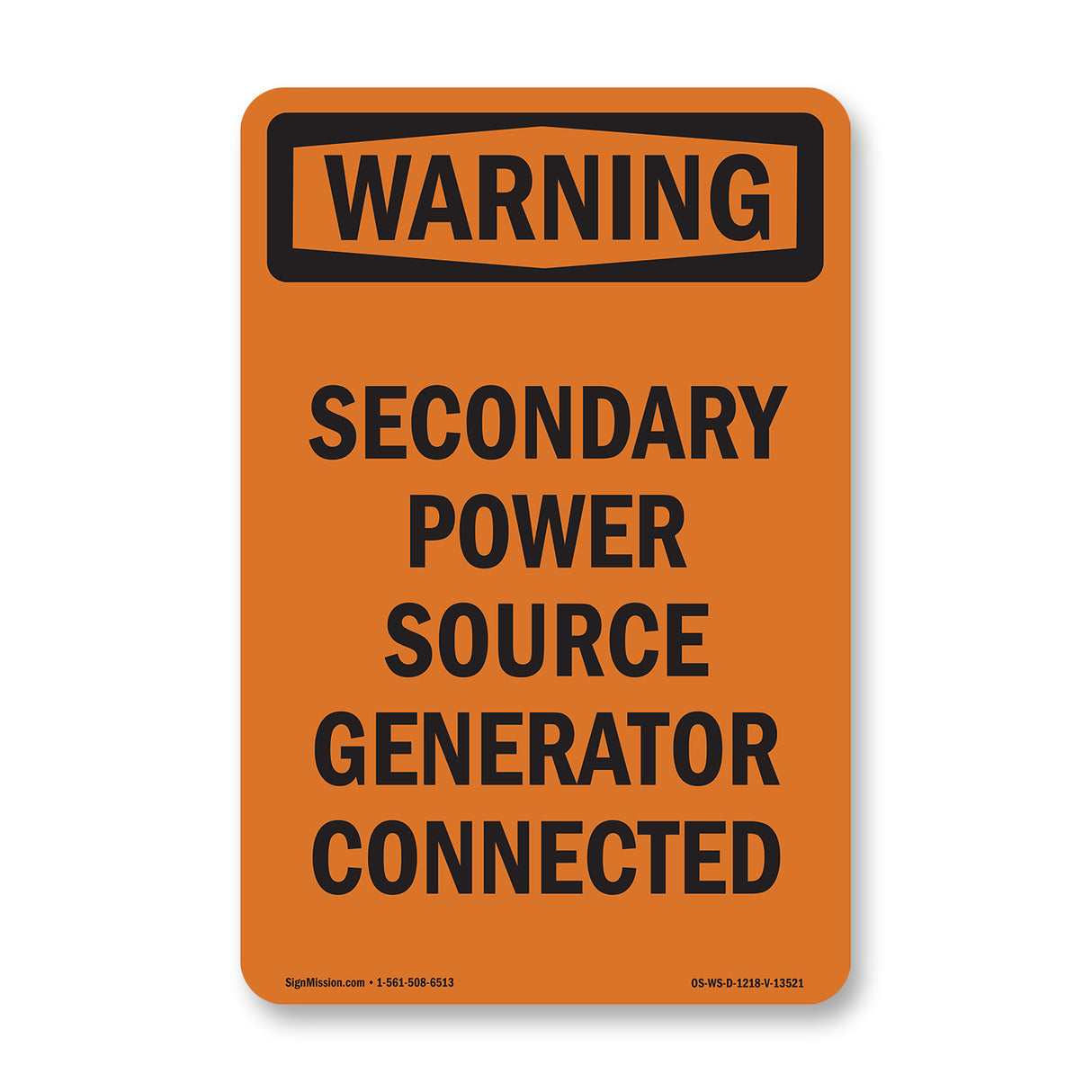 Secondary Power Source Generator Connected