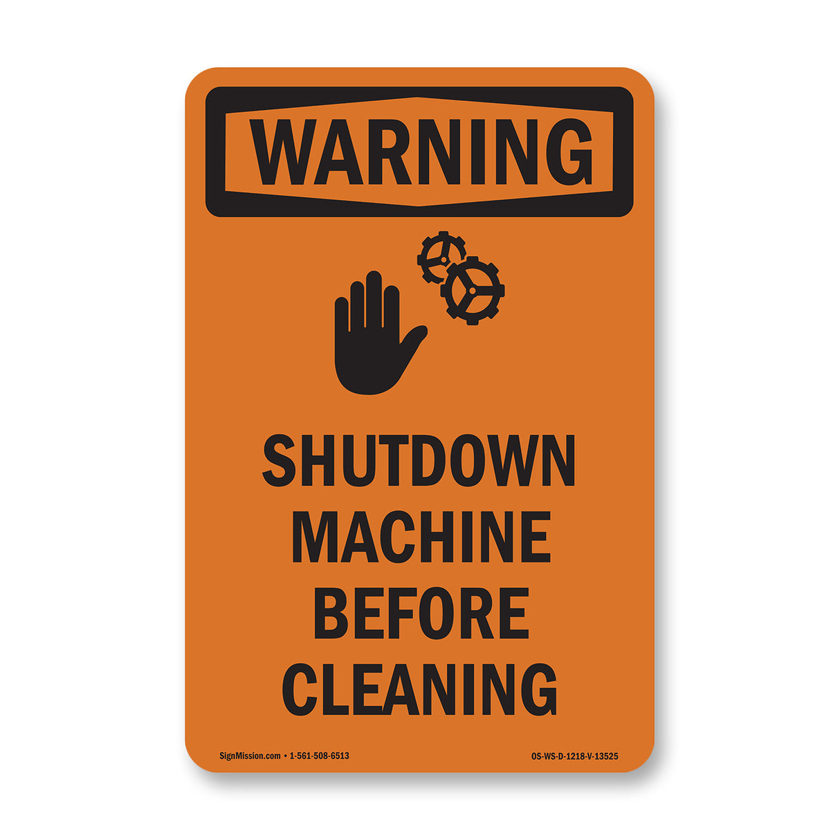 Shutdown Machine Before Cleaning With Symbol