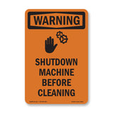 Shutdown Machine Before Cleaning With Symbol