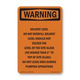 Solvent Level Do Not Overfill