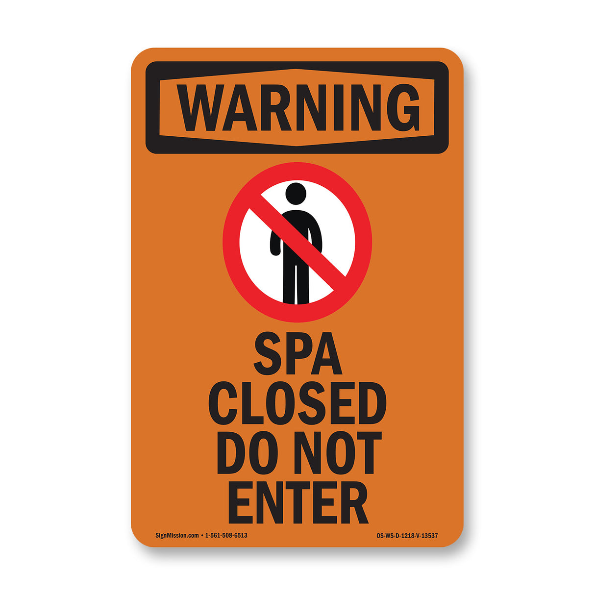 Spa Closed Do Not Enter Bilingual