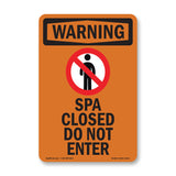 Spa Closed Do Not Enter Bilingual