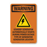 Standby Generator Automatically With Symbol