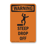 Steep Drop Off With Symbol