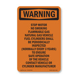 Stop Motor No Smoking Flammable Gas Natural