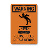 Uneven Ground Rocks, Holes, With Symbol
