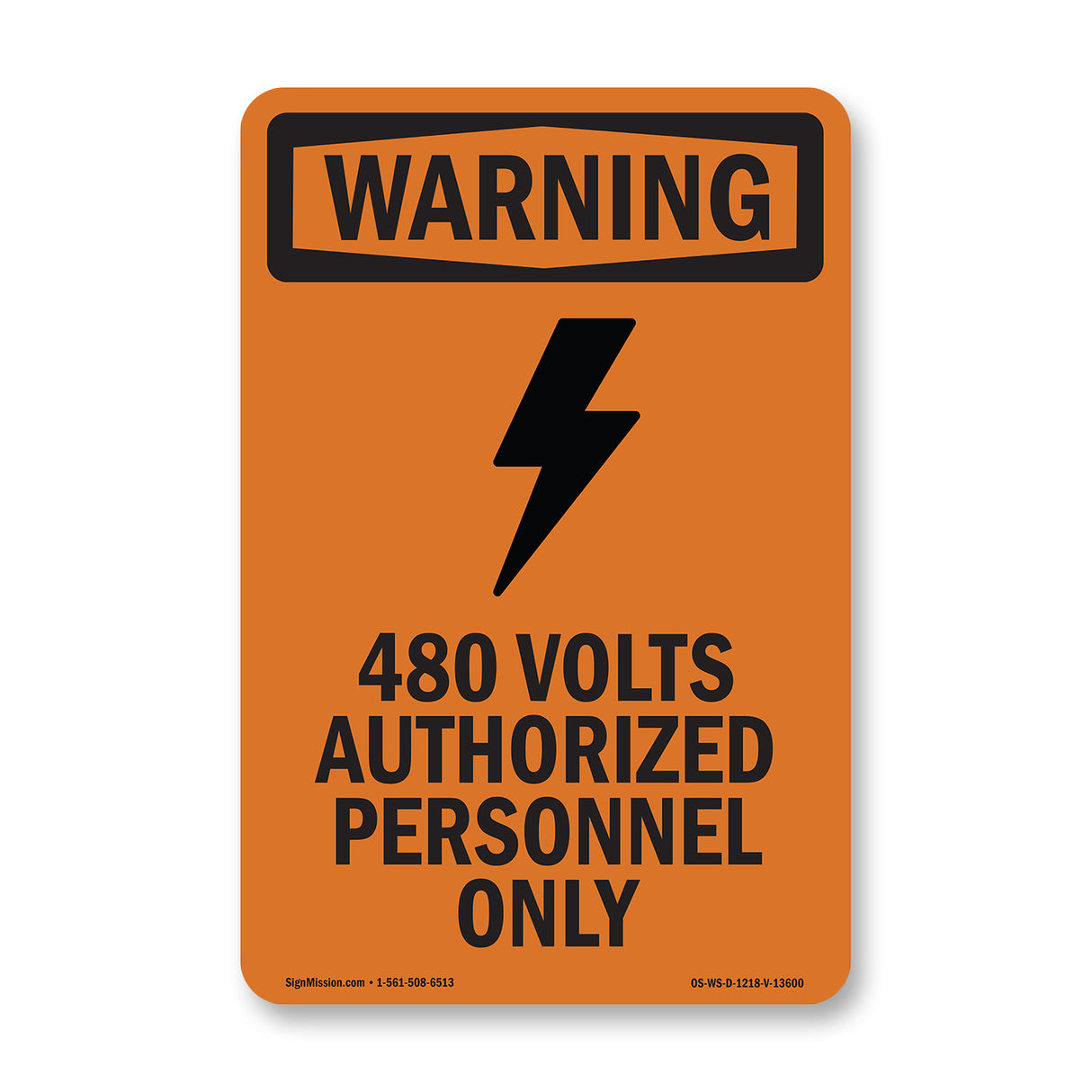 480 Volts Authorized With Symbol