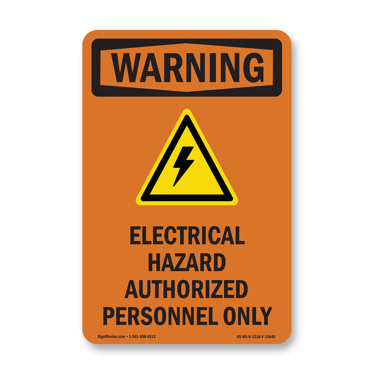 Electrical Hazard Authorized With Symbol