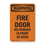Fire Door No Parking Bilingual