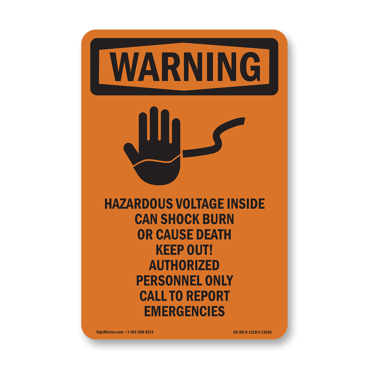Hazardous Voltage Inside With Symbol