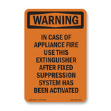 In Case Of Appliance Fire Use This