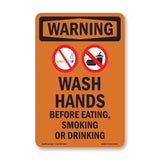 Wash Hands Before Eating Drinking Spanish