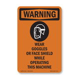 Wear Goggles Face Shield Operating Machine