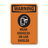 Wear Goggles Face Shield Bilingual