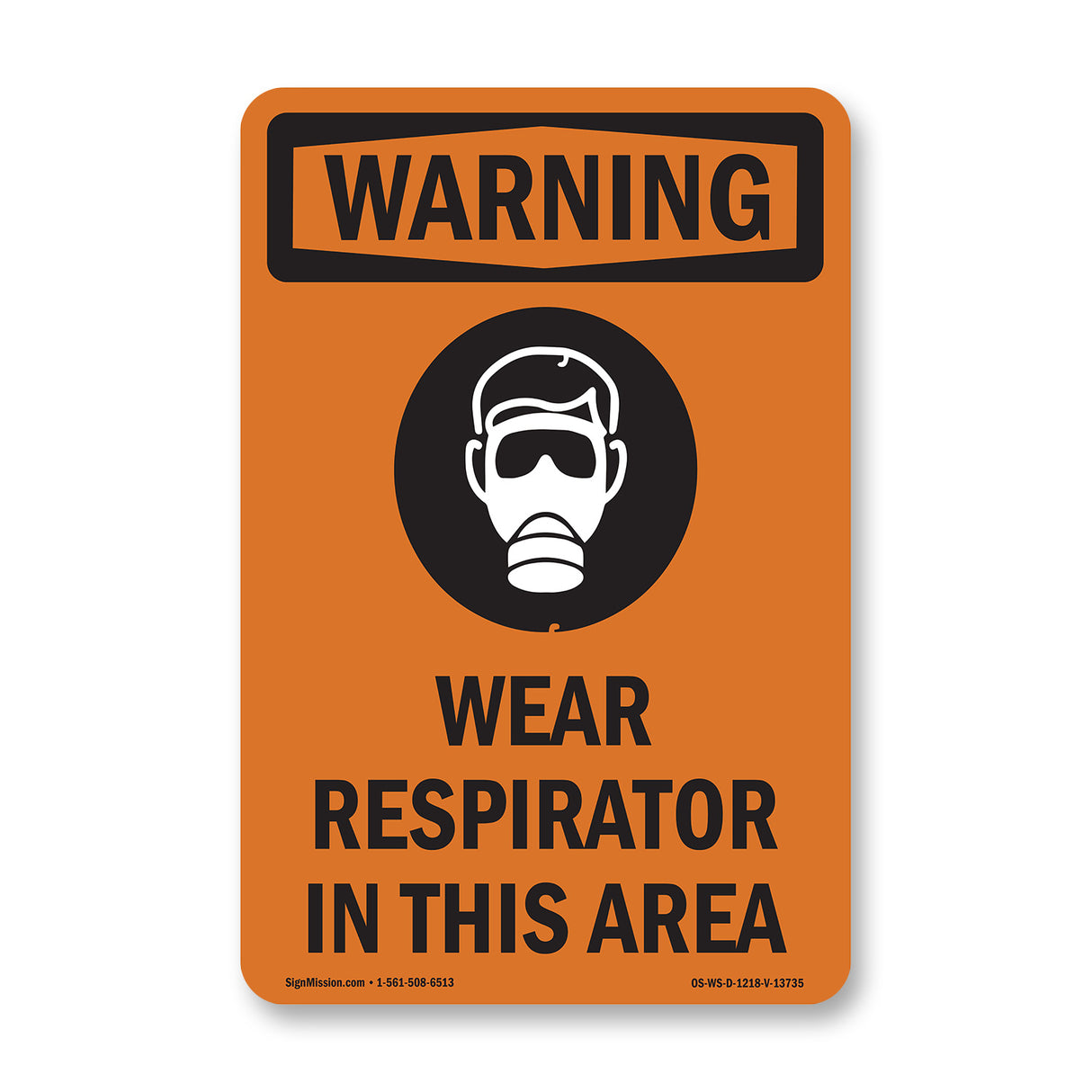 Wear Respirator In This Area Bilingual